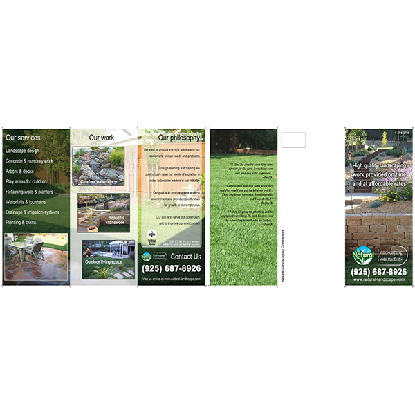Natural Landscaping—mailer page layout